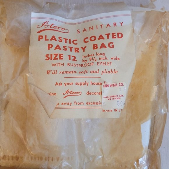 Vintage Ateco Pastry Set With Original Box Decorating Tips Bags Coupler 60s 70s - Picture 5 of 16